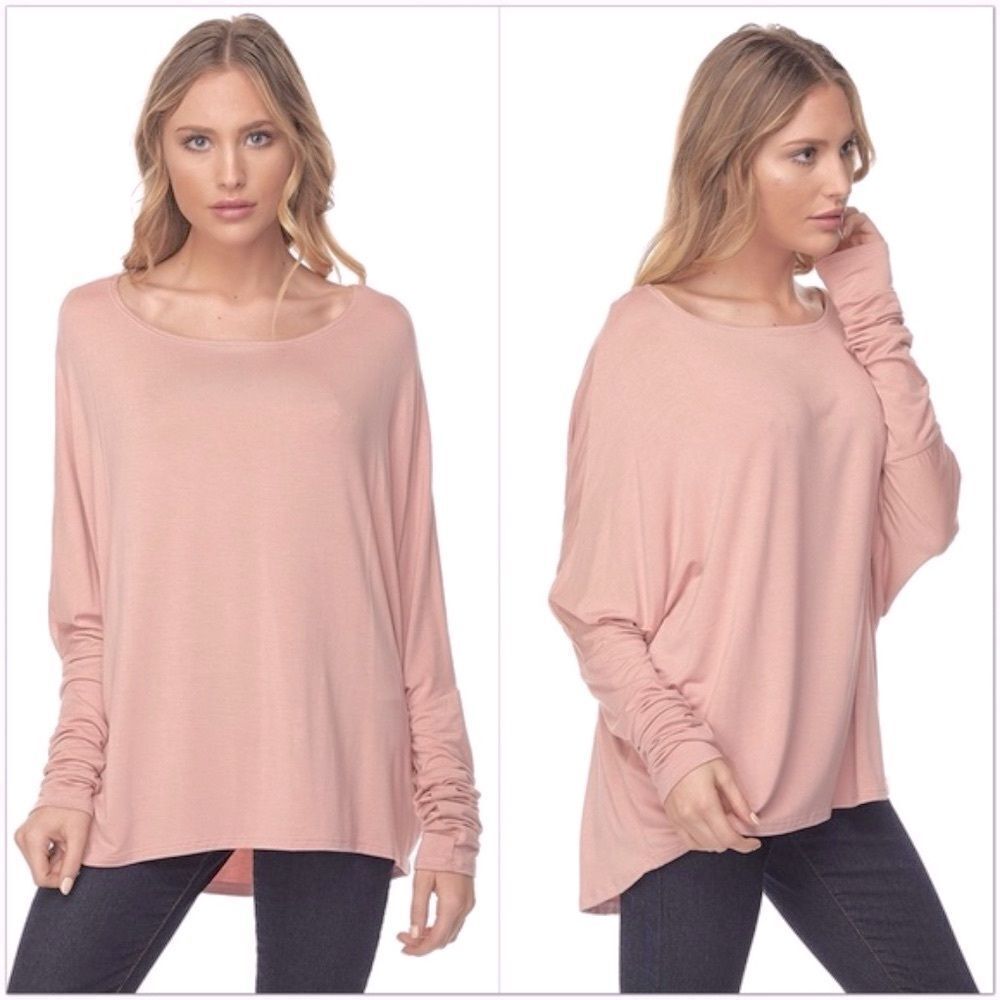 Dusty Rose Long Sleeve Top